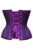 Top Drawer Dark Purple Satin Steel Boned Overbust Corset