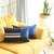 Set Of 2 Blue Geometric Lumbar Pillow Covers