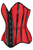 Top Drawer Red Mesh Net w/Patent Steel Boned Overbust Corset