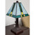 15" Tiffany Cream and Green Mission Style Table Lamp