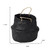 Set of Three Black Wicker Basket