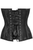Top Drawer Black Sheer Mesh Net & Lace Steel Boned Overbust Corset
