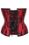 Top Drawer Red Satin w/Black Lace Overlay Steel Boned Overbust Corset