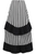Black/White Stripe Adjustable High Low Skirt