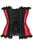 Top Drawer Steel Boned Red/Black Mesh Underwire Bustier Corset