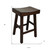 25" Espresso Solid Wood Backless Counter Height Bar Chair