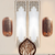 Copper and Gold Wall Candle Sconces with Tree of Life Design