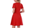 InstantFigure Short V-neck Panel dress w/flared skirt