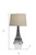 25" Black Acrylic Paris Desk Table Lamp With White Drum Shade
