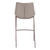 Set of Two 30" Gray And Brown Steel Low Back Bar Height Bar Chairs