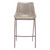 Set of Two 30" Gray And Brown Steel Low Back Bar Height Bar Chairs