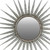 30" Antiqued Silver Gray Sunburst Wall Mounted Accent Mirror