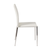 Set of Two White and Silver Upholstered Faux Leather Dining Side Chairs