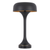 22" Black Metal Two Light Novelty USB Table Lamp With Black Dome Shade