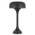 22" Black Metal Two Light Novelty USB Table Lamp With Black Dome Shade
