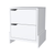 20" White Wood Two Drawer Nightstand