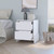 20" White Wood Two Drawer Nightstand
