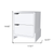 20" White Two Drawer Faux Wood Nightstand