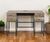 47" Brown and Black Writing Desk With Four Drawers