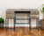 47" Brown and Black Writing Desk With Four Drawers