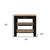 Black and Natural 40" Kitchen Island With Storage