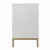 40" White Carved Geometric Sideboard with Two Doors