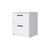 19" White Two Drawer Nightstand With Integrated Tech