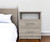 20" Light Gray Wood Two Drawer Nightstand