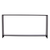 56" Clear and Black Glass Frame Console Table With Shelves