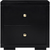 19" Black Solid and Manufactured Wood Two Drawer Nightstand