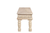 58" White Floral Distressed Solid Wood Dining Bench