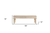 58" White Floral Distressed Solid Wood Dining Bench