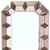 35" Rose Gold Glass Abstract Ornate Framed Accent Mirror