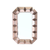 35" Rose Gold Glass Abstract Ornate Framed Accent Mirror