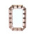35" Rose Gold Glass Abstract Ornate Framed Accent Mirror