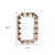 35" Rose Gold Glass Abstract Ornate Framed Accent Mirror