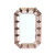 35" Rose Gold Glass Abstract Ornate Framed Accent Mirror