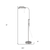 57" Nickel Adjustable Traditional Shaped Floor Lamp With Nickel Square Shade