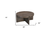 36" Brown Solid Wood Round Cross Legs Coffee Table