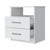 20" White Two Drawer Faux Wood Nightstand