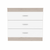 29" Light Gray and White Three Drawer Dresser