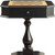 28" Black Octagon Pedestal Console Table And Drawers