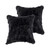 Set of Two 18" Black Throw Pillows