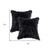 Set of Two 18" Black Throw Pillows