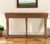 72" Oak Solid and Manufactured Wood Floor Shelf Console Table With Shelves