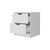 19" White Wood Two Drawer Nightstand with Integrated Tech