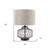 20" Black Lamp Base LED With Brown Shade
