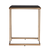 24" Black Geometric Metal Square End Table