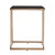 24" Black Geometric Metal Square End Table