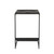 26" Black Solid Wood and Metal Backless Counter Height Bar Chair